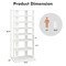 7-Tier Dual 14 Pair Shoe Rack Free Standing Concise Shelves Storage